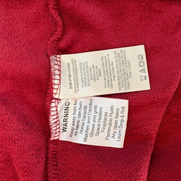 Eileen West Burgundy Red Velour Zip Robe - S/M - Picture 9 of 15